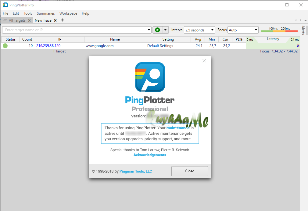 PingPlotter Pro 