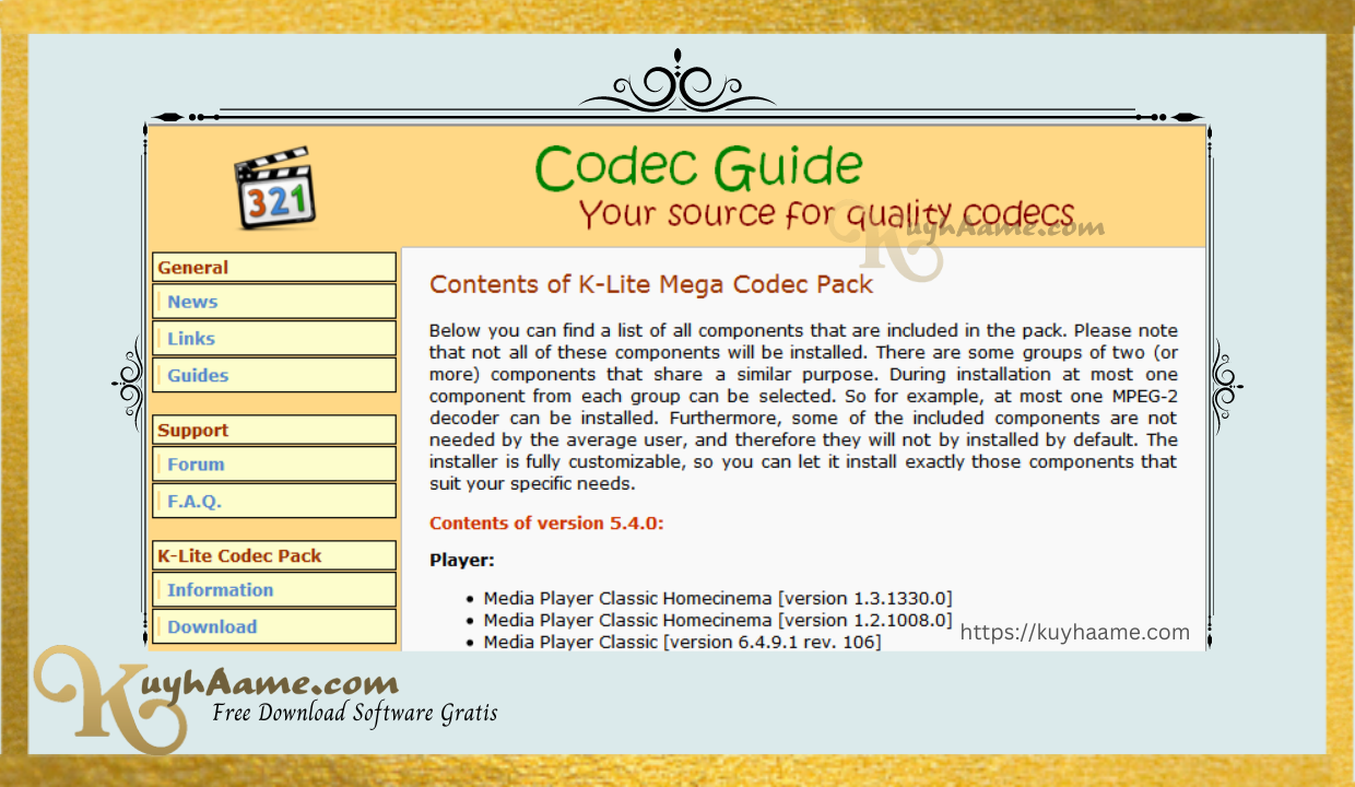 K Lite Codec Crack Full Download (Terbaru)