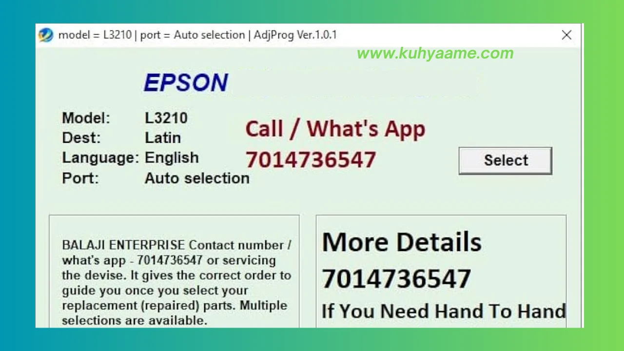 Resetter Epson L3210 Latest Download 2024