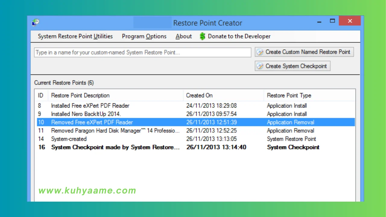 Restore Point Creator Latest Download 2024