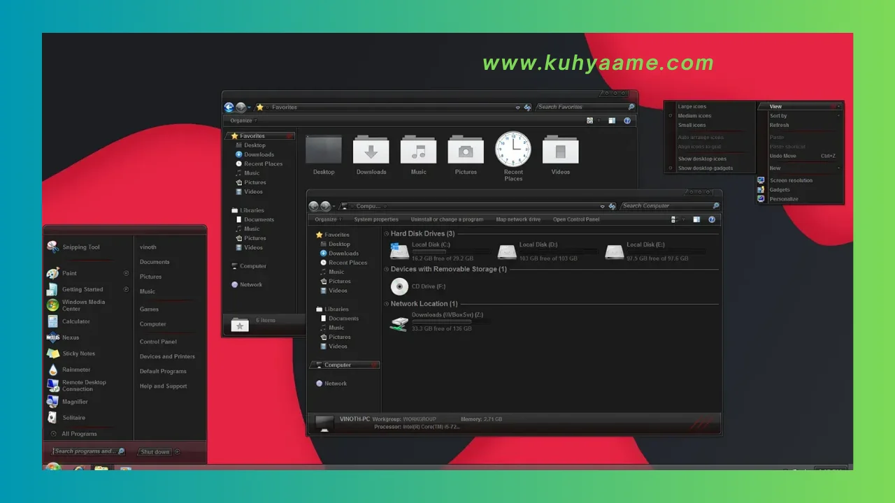 DARK ELEGANT WINDOWS 7 Latest Download 2024