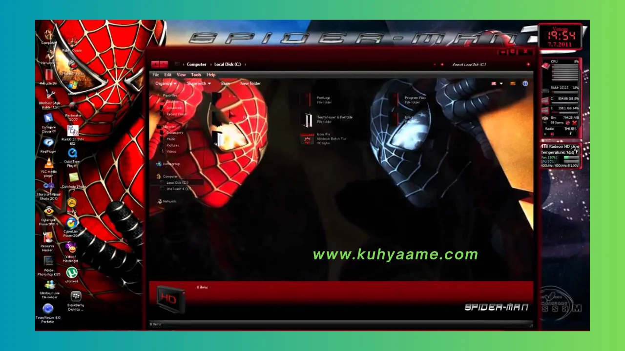 WINDOWS 7 2012 SPIDERMAN 3 
