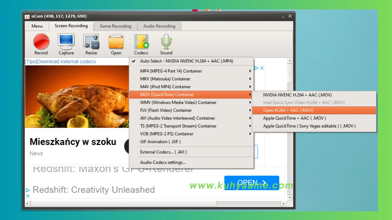 oCam Screen Recorder & Capture