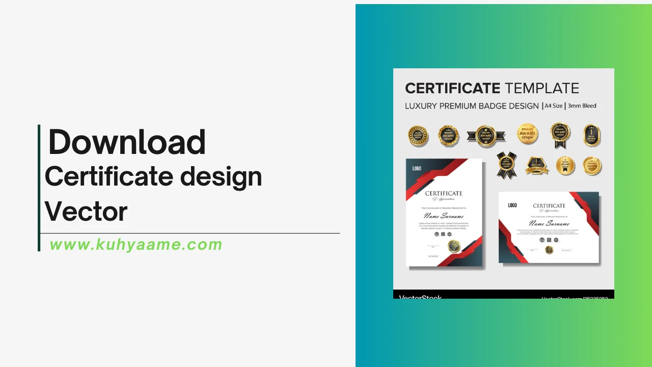 Certificate design Vector Download