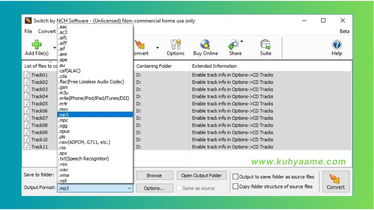 Switch Audio File Converter Latest Download 2024
