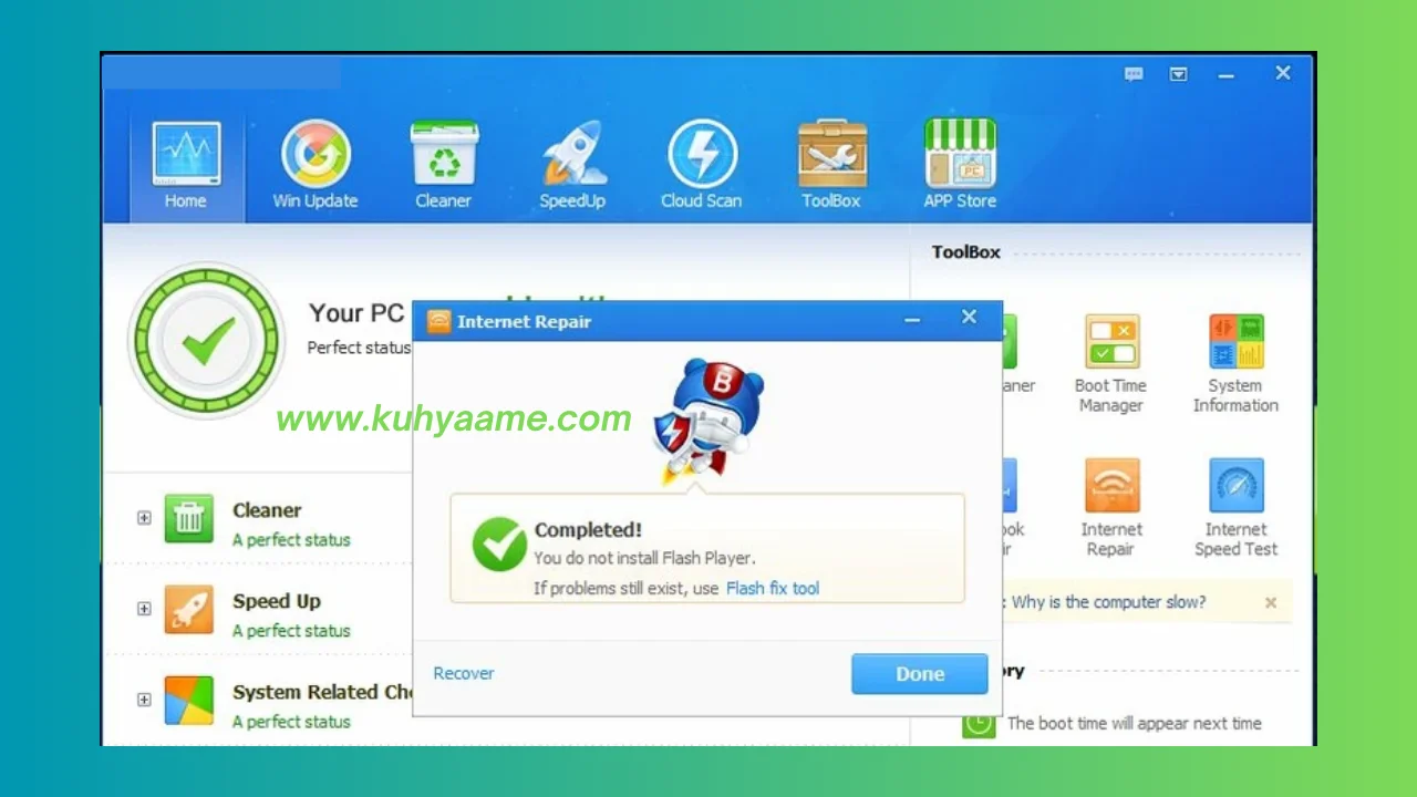 Buat lebih ngebut 200% dengan Baidu PC Faster Latest Download 2024